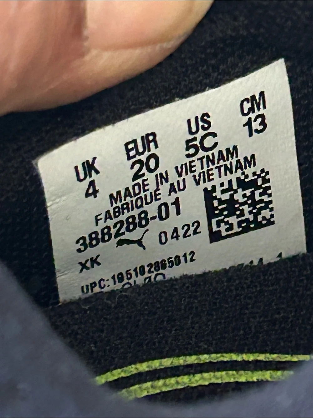 Puma Kids Black Sneakers with Pink Accents
